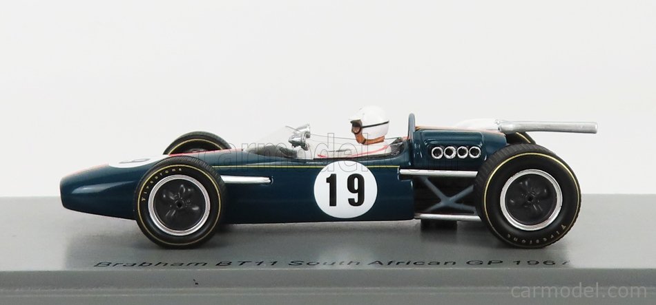 Miniature Spark S7087 Brabham BT11 N°19 GP Afrique Du Sud 1967 Dave Charlton 1/43