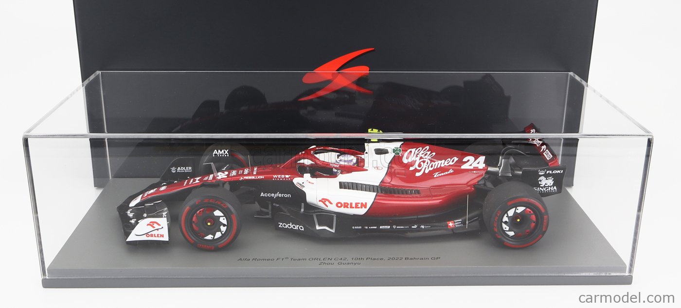 ALFA ROMEO - F1 C42 TEAM ORLEN RACING N 24 BAHRAIN GP 2022 GUANYU ZHOU -  CON VETRINA - WITH SHOWCASE - SPECIAL BOX