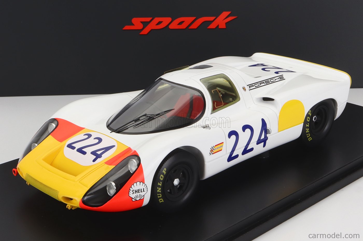 PORSCHE - 907 COUPE N 224 WINNER TARGA FLORIO 1968 V.ELFORD - U.MAGLIOLI -  CON VETRINA - WITH SHOWCASE - SPECIAL BOX