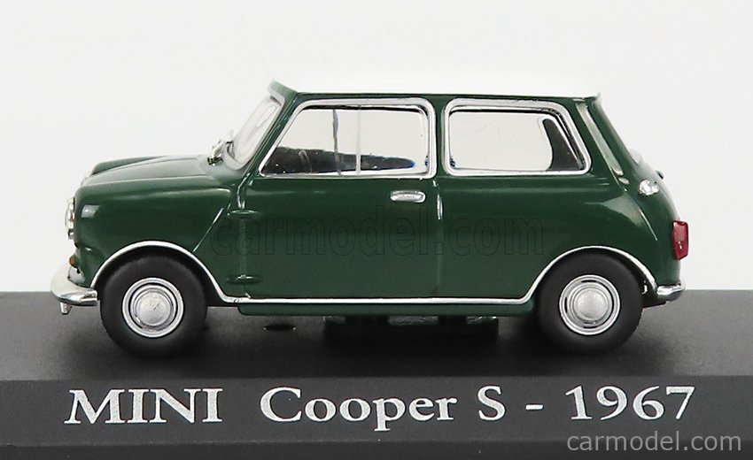 EDICOLA AUTOINDRBA003-VET Scale 1/43  MINI COOPER S 1967 - CON VETRINA - WITH SHOWCASE GREEN WHITE