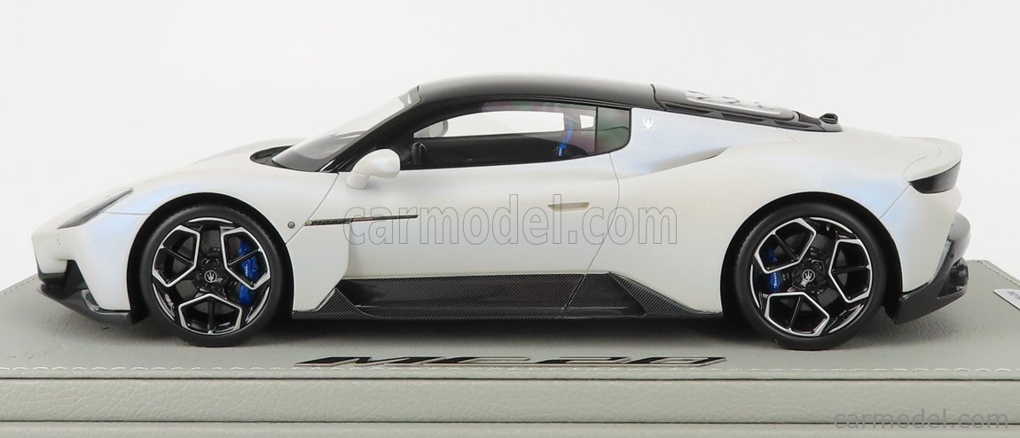 1:43 BBR Maserati MC20 Bianco Audace Blanc/Noir Roof 2020 - Limitée 200 Pièces