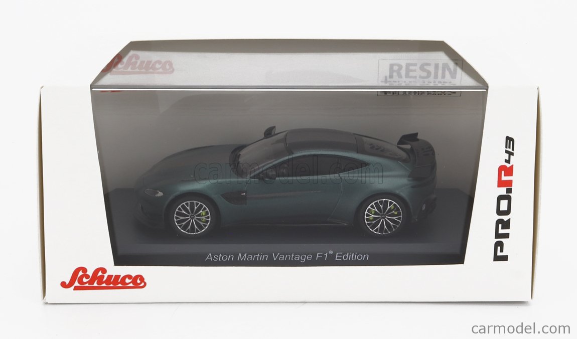 Schuco Modellauto Aston Martin Vantage F1 dunkelgrün metallic, Maßstab