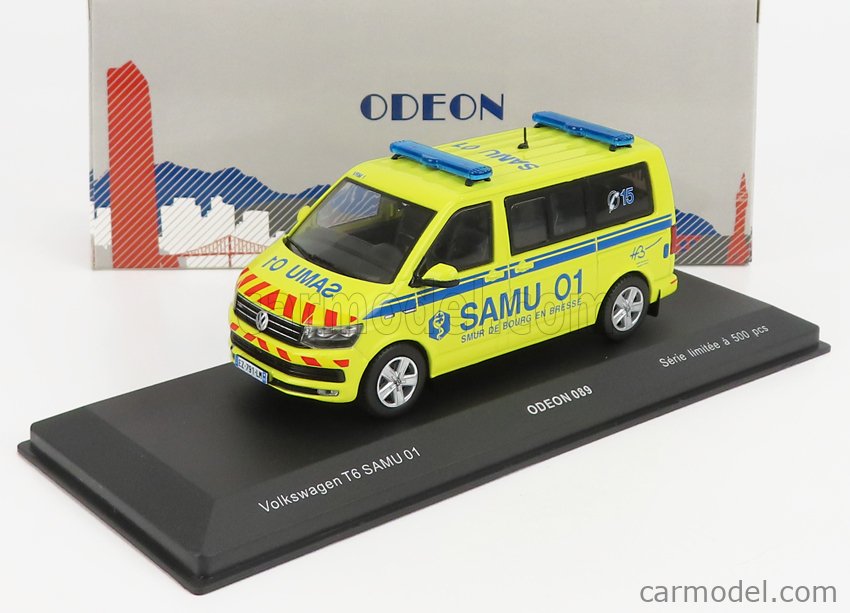 Modèle Réduit Volkswagen T6 SAMU 01 - Échelle 1/43 - Édition Limitée 504 Exemplaires - Odeon ODE089