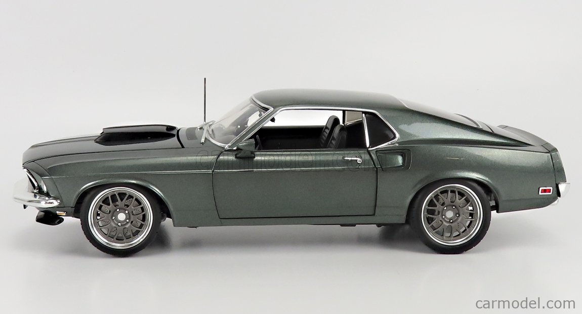 ACME-MODELS A1801847 Scale 1/18  FORD USA MUSTANG GT BULLET STREET FIGHTER COUPE 1969 GREEN MET