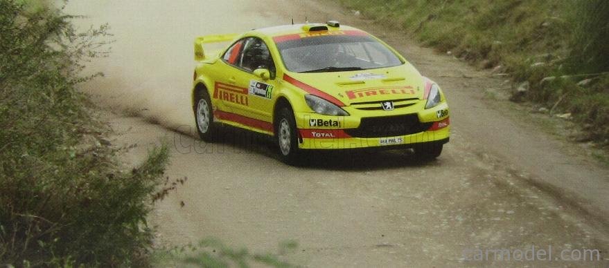 EDICOLA PASRACOL020 Масштаб 1/43  PEUGEOT 307 WRC N 25 RALLY ARGENTINA 2006 G.GALLI - G.BERNACCHINI YELLOW RED