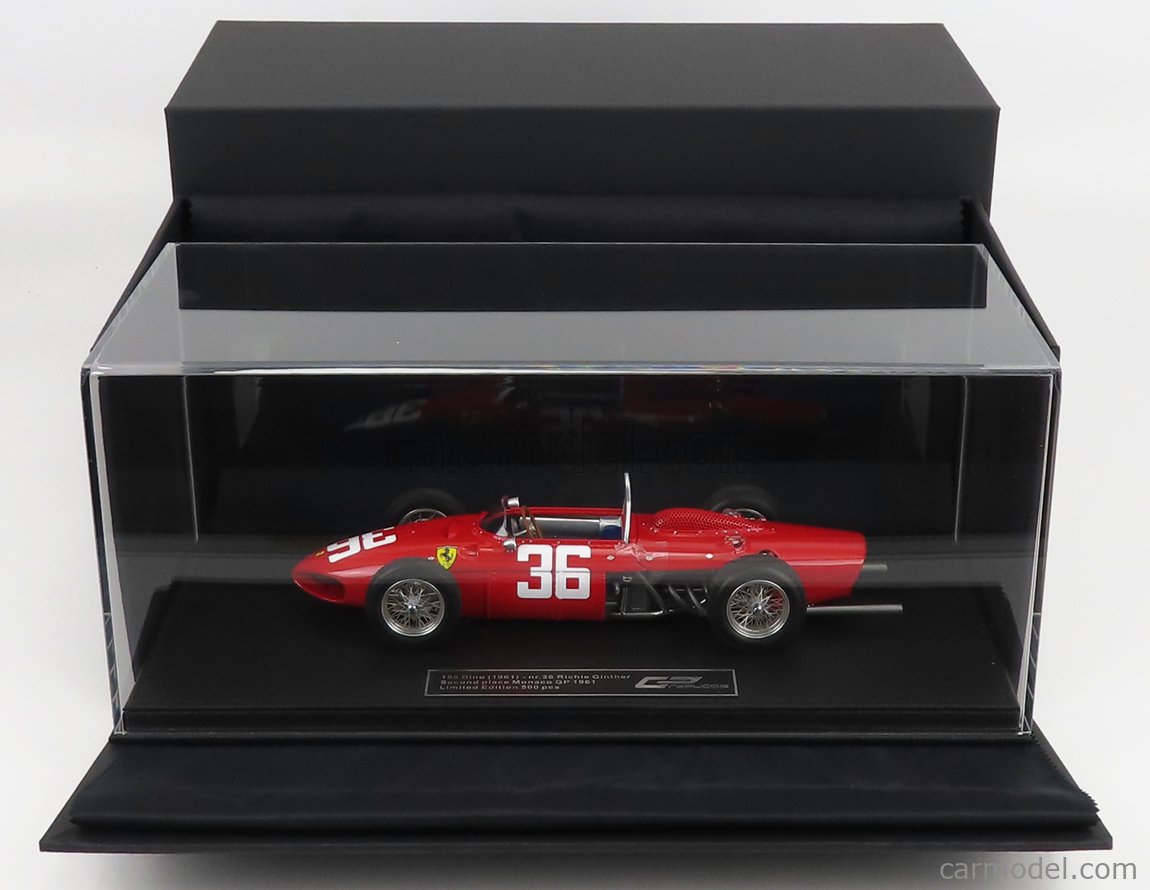 GP Replicas 1:18 Phil Hill Ferrari Dino 156 #9 3ème Belge GP Formule 1 1962 Gp177d