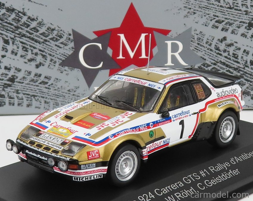 CMR WRC021 Scale 1/43 | PORSCHE 924 CARRERA GTS N 1 RALLY D'ANTIBES 1981    GOLD WHITE
