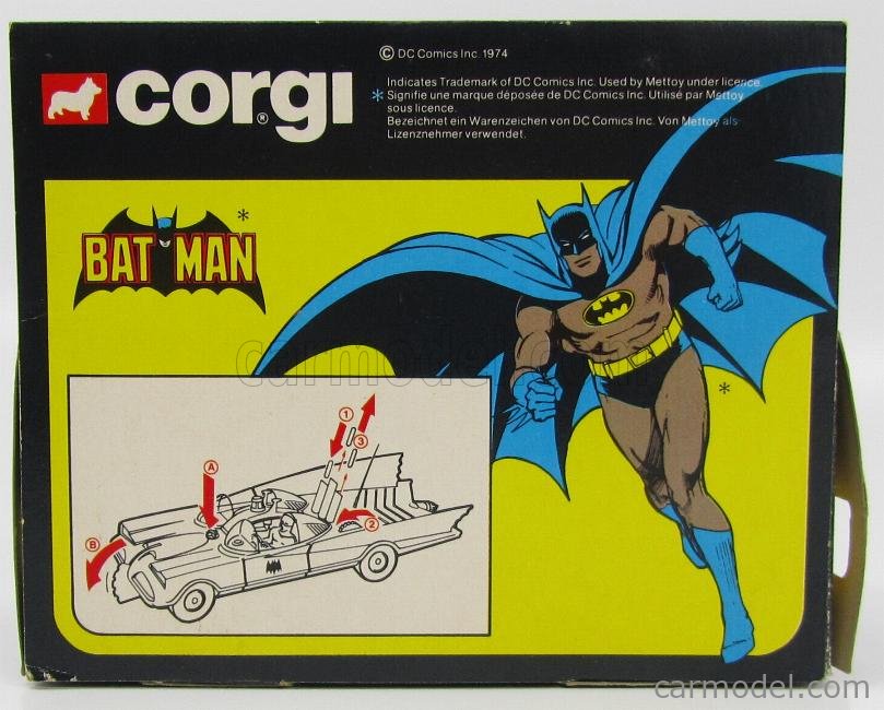 CORGI 267 Scale 1/43 | BATMAN BATMOBILE WITH BATMAN - (LARGE