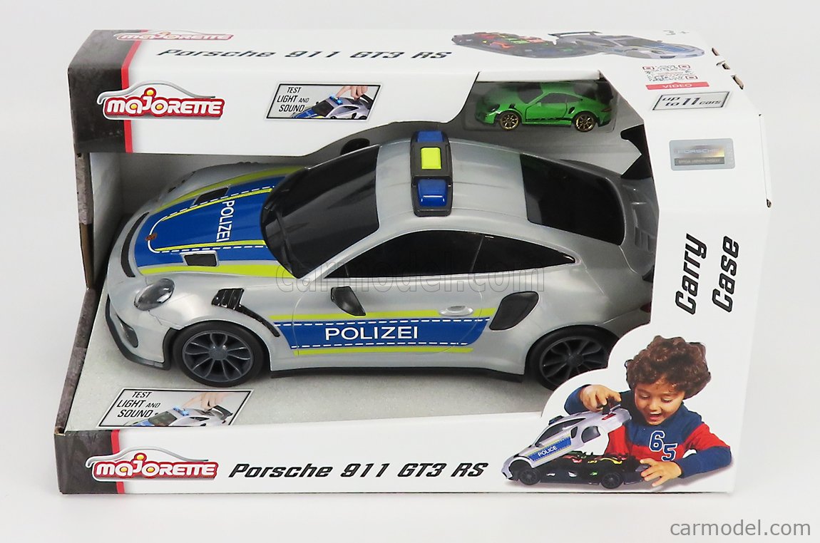 Majorette Porsche Police Carry Case Blue