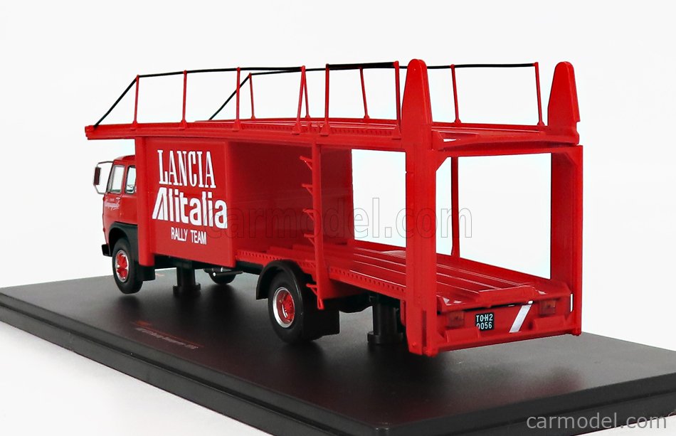 IXO-MODELS TRU037 Scala 1/43  FIAT 673 TRUCK CAR TRANSPORTER TEAM LANCIA ALITALIA RALLY 1976 RED