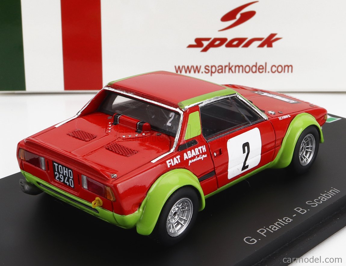 Miniature Spark SI012 – Fiat X 1/9 N°2 – Rally Di Sicilia 1974 – Pilotes G. Pianta / B. – Échelle 1/43 – Précommande