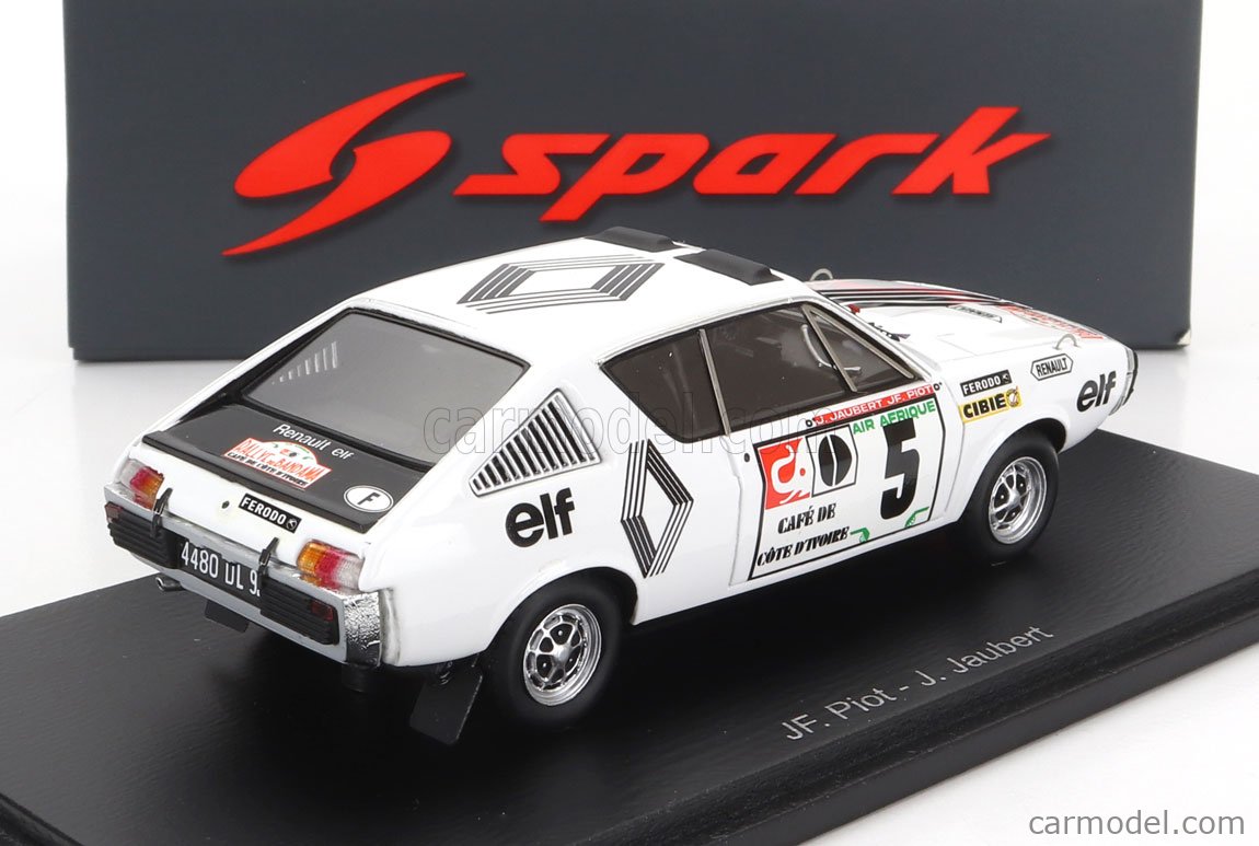 1/43 Spark Renault 17 No.35 Rallye East African Safari 1975 J-F. Piot - J. De Alexandris Car