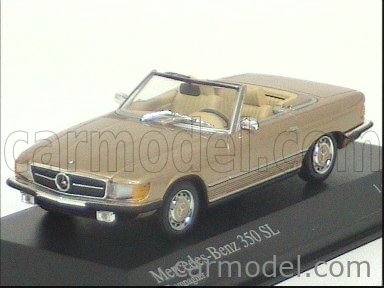 Miniature Mercedes 350SL R107 1971 – 12 Art échelle 1/12 – Résine Or Métal
