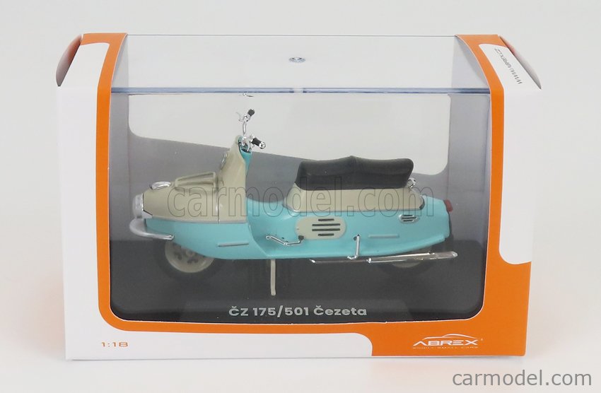 ABREX 118M-2002 Scale 1/18 | CEZETA CZ 175/501 SCOOTER 1957 LIGHT BLUE ...