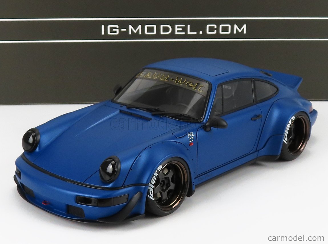 IGNITION-MODEL IG2461 Scale 1/18  PORSCHE 911 964 RWB COUPE 1990 MATT BLUE