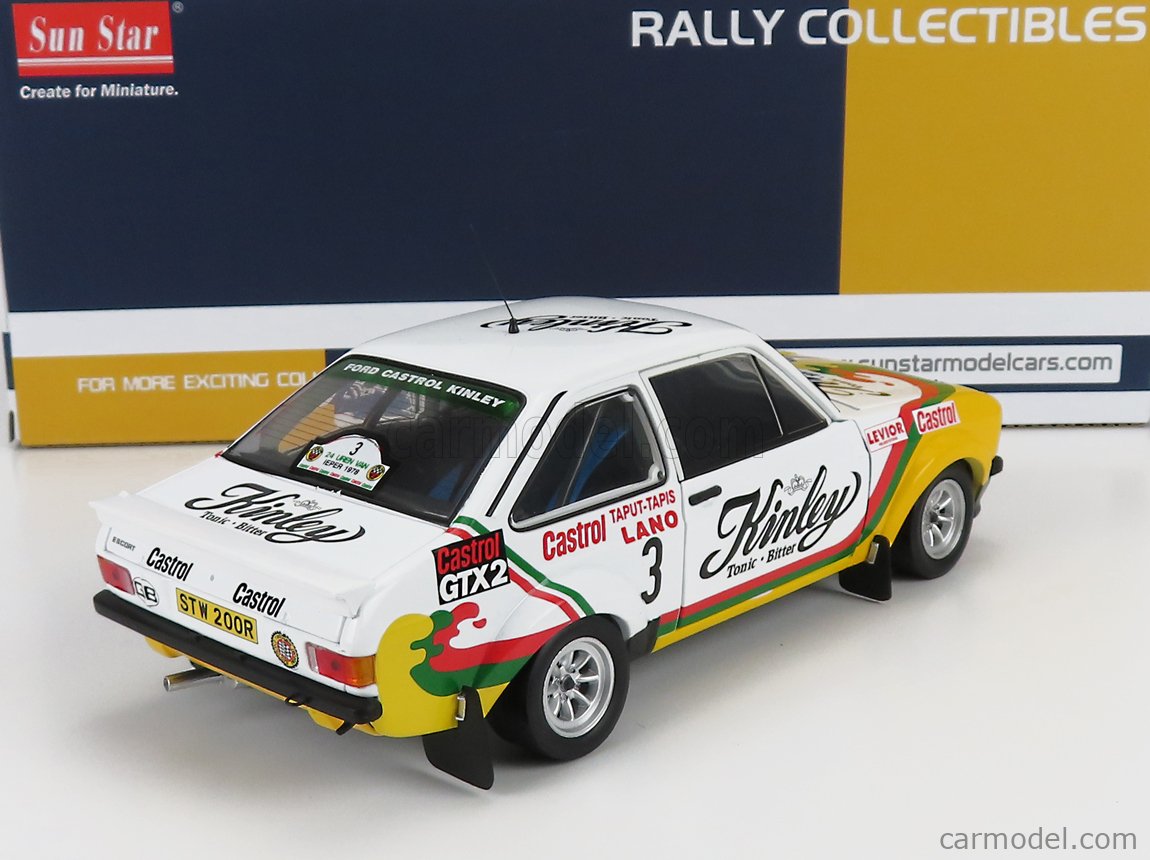 SUN-STAR 04664 Масштаб 1/18 | FORD ENGLAND ESCORT RS1800 (night version) N 3 2nd RALLY 24h YPRES
