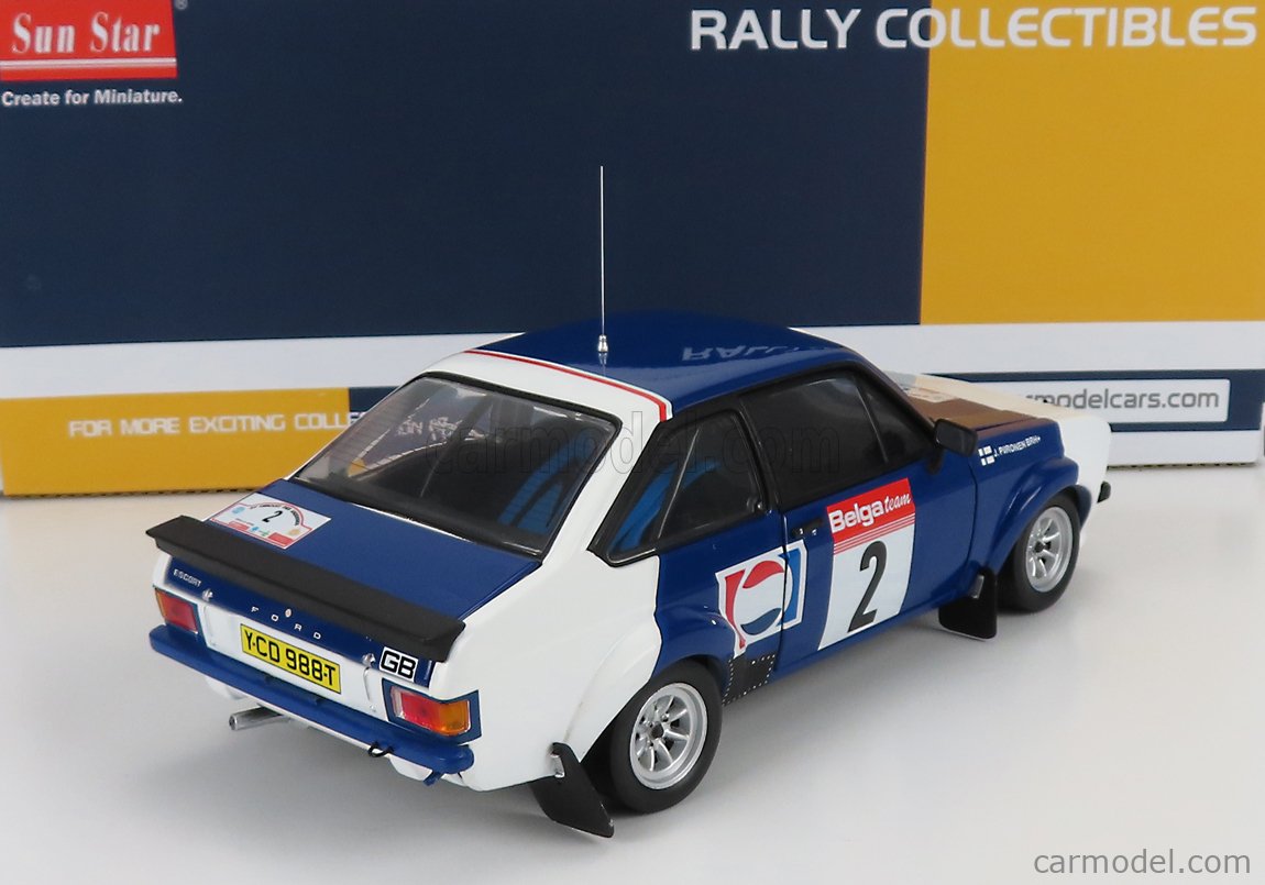 SUN-STAR 04662 Scale 1/18 | FORD ENGLAND ESCORT RS1800 (night version) PEPSI-COLA N 2 RALLY