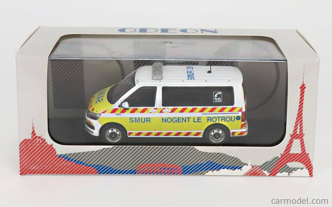 Miniature ODEON 1/43 - Volkswagen Combi T6 Ambulance SAMU - Neuve Sous Boîte