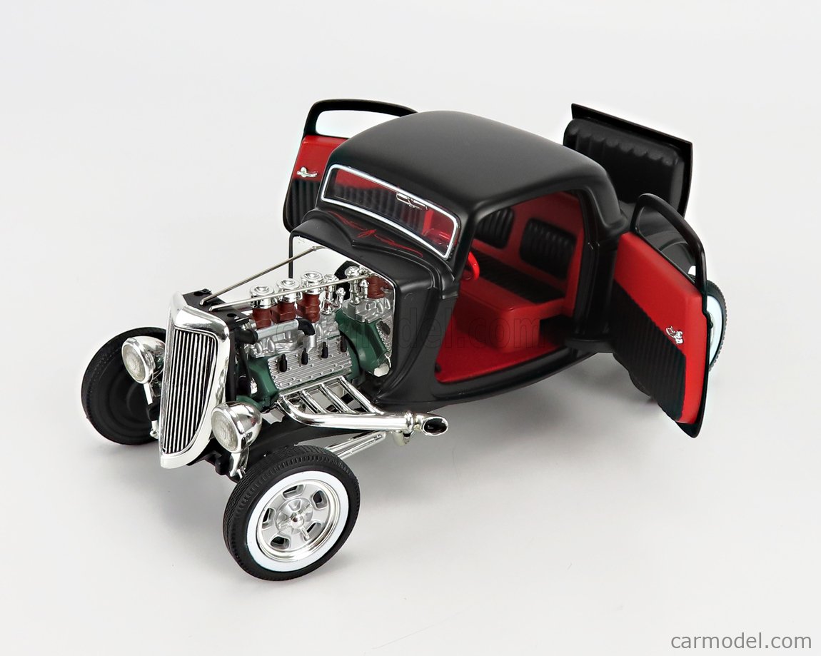 Ford - Coupé Hot Rod 3 Windows 1934 - Auto World - 1/18 - Autos Miniatures
