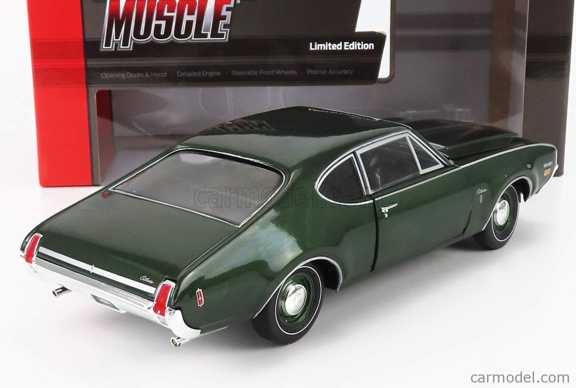 AUTOWORLD AMM1271 1:18 1969 Oldsmobile Cutlass W-31 (Vert Glacé) Mcacn