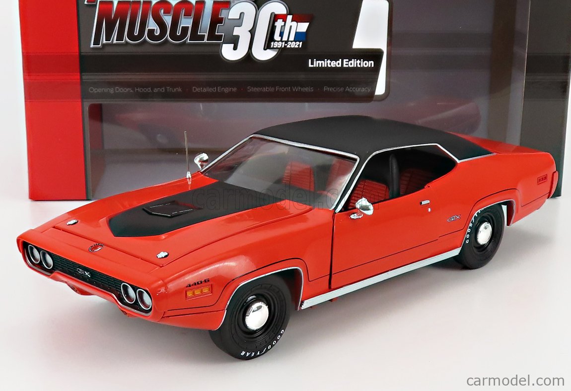 AUTOWORLD AMM1268/06 Scale 1/18 | PLYMOUTH GTX HARD-TOP CLOSED 1971 RED ...