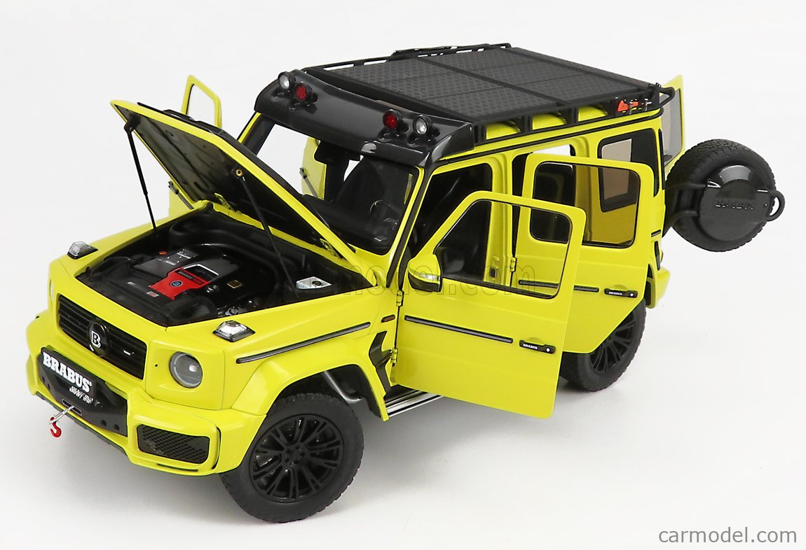 ALMOST-REAL ALM860513 Escala 1/18  MERCEDES BENZ G-CLASS G63 BRABUS AMG (W463) V8 BITURBO WITH ADVENTURE PACKAGE 2020 ELECTRIC BEAM YELLOW