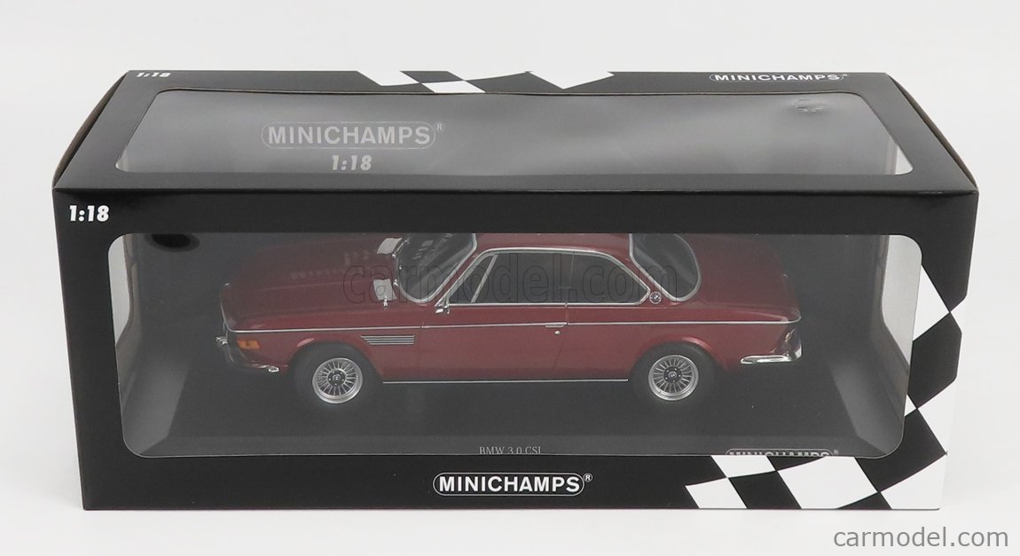 MINICHAMPS 155028031 Scala 1/18  BMW 2800 CS 1968 RED MET