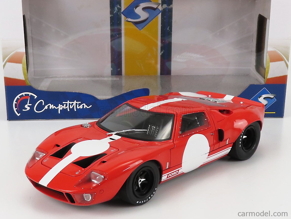 SOLIDO 1803005 Scala 1/18  FORD USA GT40 MK1 RACING 1968 RED WHITE