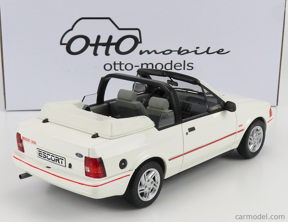 Miniature Otto Mobile OT398 - Ford Escort Mk4 XR3i Cabriolet Blanche (Résine, 1/18) - Occasion