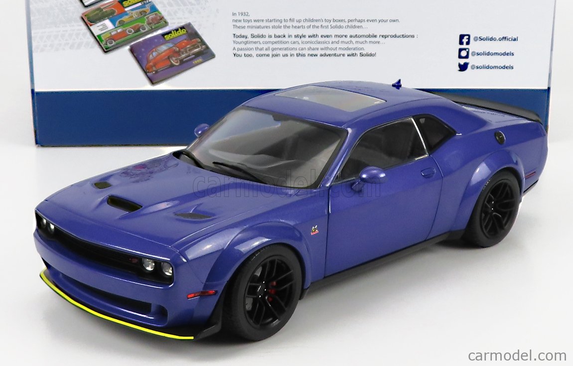 SOLIDO 1805705 Scale 1/18  DODGE CHALLENGER R/T SCAT PACK 2020 PURPLE