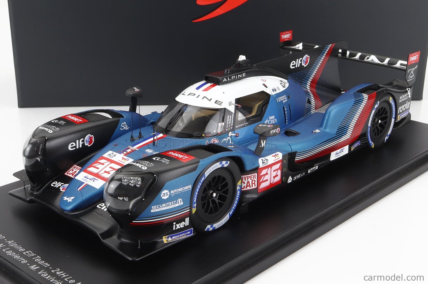 RENAULT - ALPINE A480 GIBSON GL458 4.5L V8 TEAM ALPINE ELF N 36 24h LE MANS  2022 A.NEGRAO - N.LAPIERRE - M.VAXIVIERE - CON VETRINA - WITH SHOWCASE -