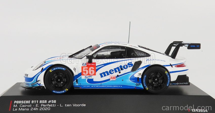 Porsche 911 RSR Type 991 n° 57 24h Le Mans 2020 1/43 Ixo Models LE43055