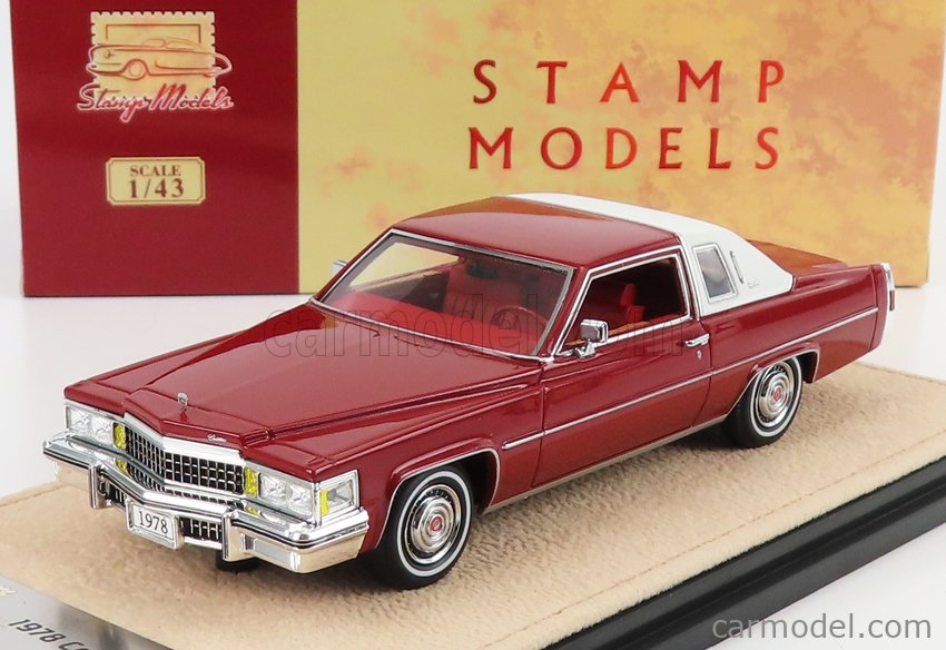 STAMP-MODELS STM78601 Scale 1/43  CADILLAC COUPE DEVILLE 1978 CARMINE RED MET