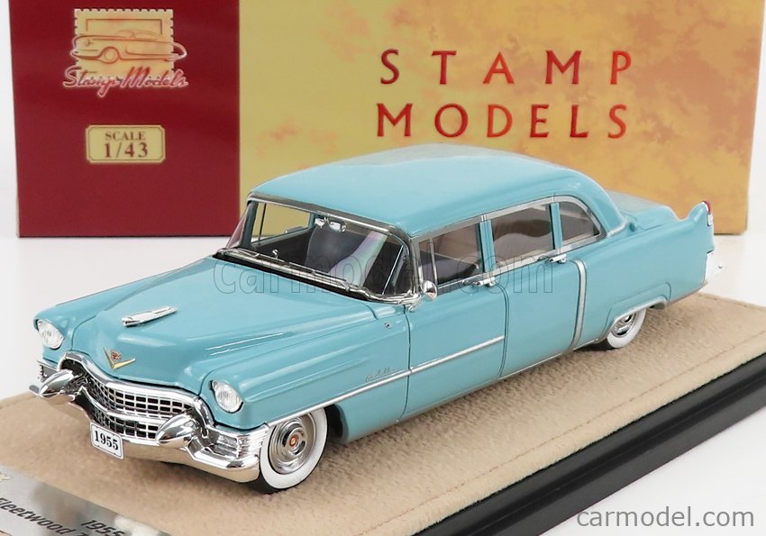 STAMP-MODELS STM55103 Scale 1/43  CADILLAC FLEETWOOD 75 LIMOUSINE 1955 LIGHT BLUE