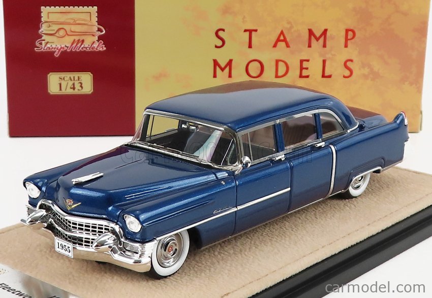 STAMP-MODELS STM55101 Scale 1/43  CADILLAC FLEETWOOD 75 LIMOUSINE 1955 BLUE MET