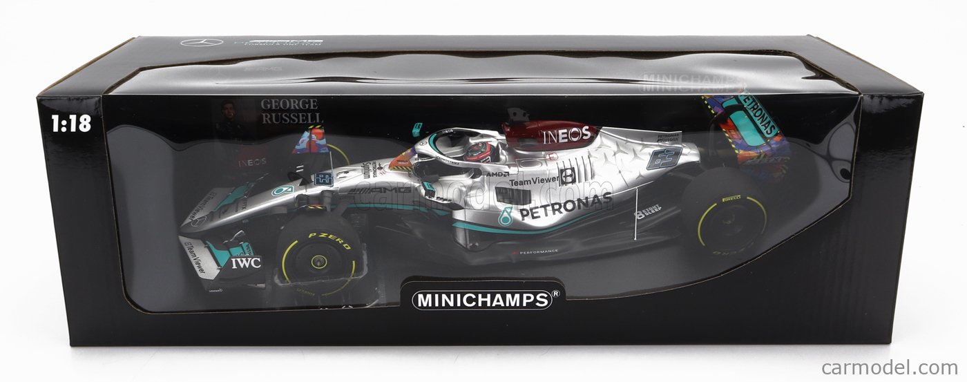 Miniature F1 Minichamps 1/18 - Mercedes AMG Petronas Russell 2024 - W15 - Précommande