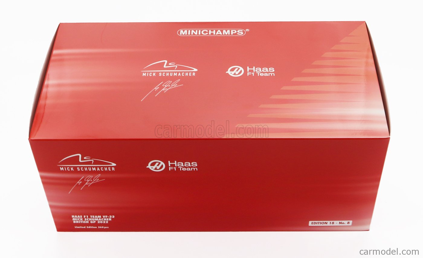 Minichamps 1/18 HAAS VF-22 - GP Grande-Bretagne 2022 (Schumacher, Précommande)