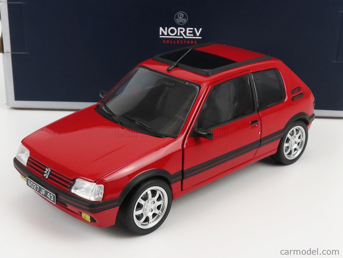 NOREV 184848 Масштаб 1/18  PEUGEOT 205 GTi 1.9 PTS RIMS 1991 RED