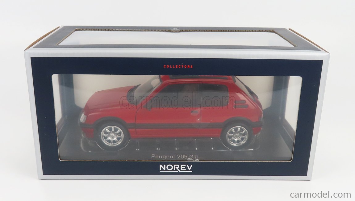 NOREV 184848 Scale 1/18  PEUGEOT 205 GTi 1.9 PTS RIMS 1991 RED