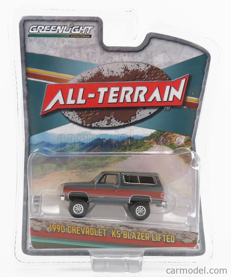 GREENLIGHT 35230D Scale 1/64 | CHEVROLET K5 BLAZER 1990 GREY RED