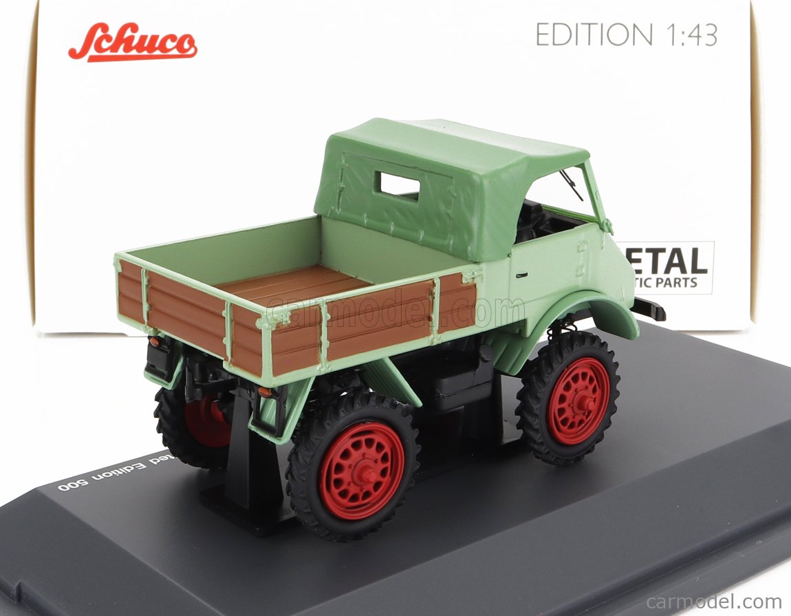 Minichamps 1:43 Mercedes-Benz Unimog 401 mit Pritschenanhänger weiß