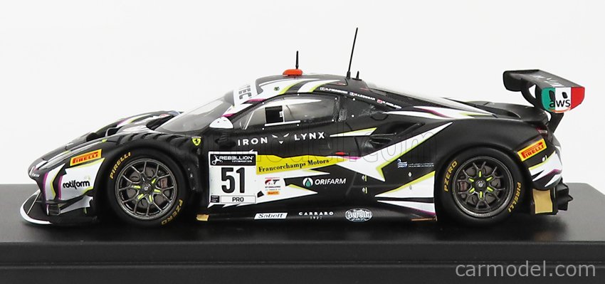 LOOKSMART LSRC103 Scale 1/43 | FERRARI 488 GT3 EVO IRON LYNX TEAM N 51 ...