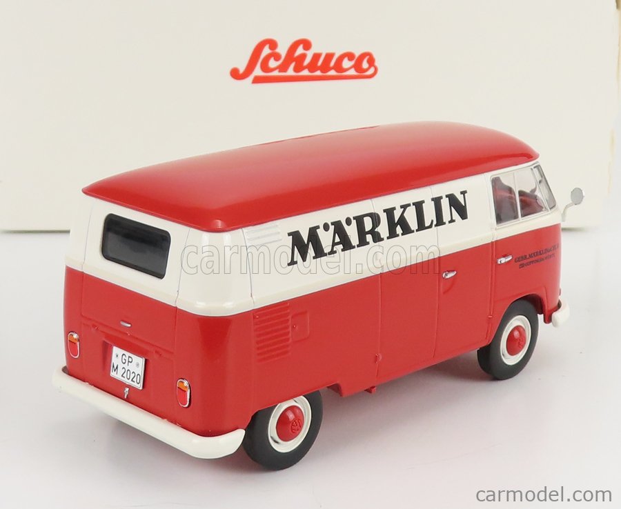 SCHUCO 450785400 Scale 1/32 | VOLKSWAGEN T1 VAN MARKLIN 1962 RED WHITE