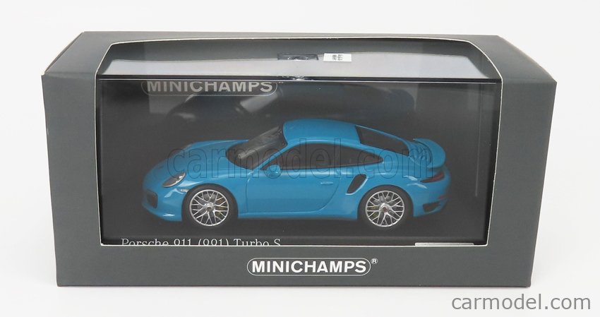 MINICHAMPS CA04316062 Scale 1/43  PORSCHE 911 991 TURBO S 2014 MIAMI BLUE