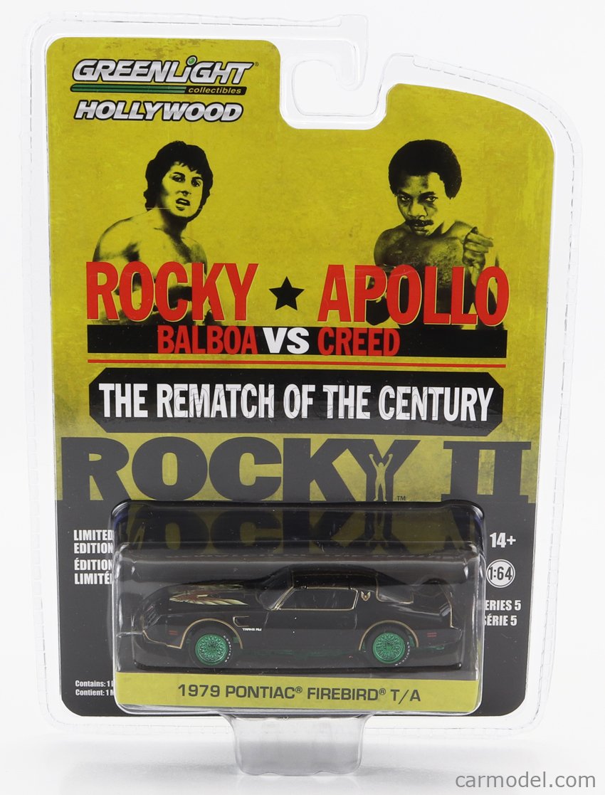 Greenlight Pontiac Firebird Trans Am 1979 - Rocky Ii Movie 1:43 Černé