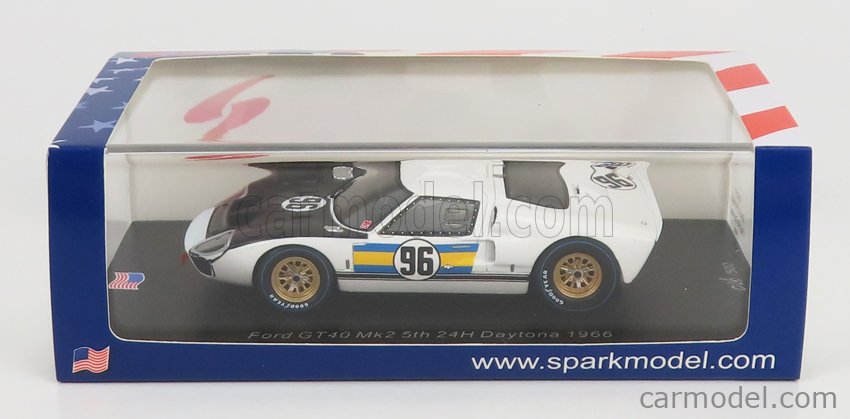 Spark Model Us257 Echelle 143 Ford Usa Gt40 47l V8 Mkii N 96 5th 24h Daytona 1966 Bmclaren 1524