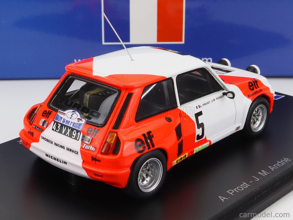 SPARK-MODEL SF197 Scale 1/43 | RENAULT R5 TURBO N 5 RALLY DU VAR 1982 ...