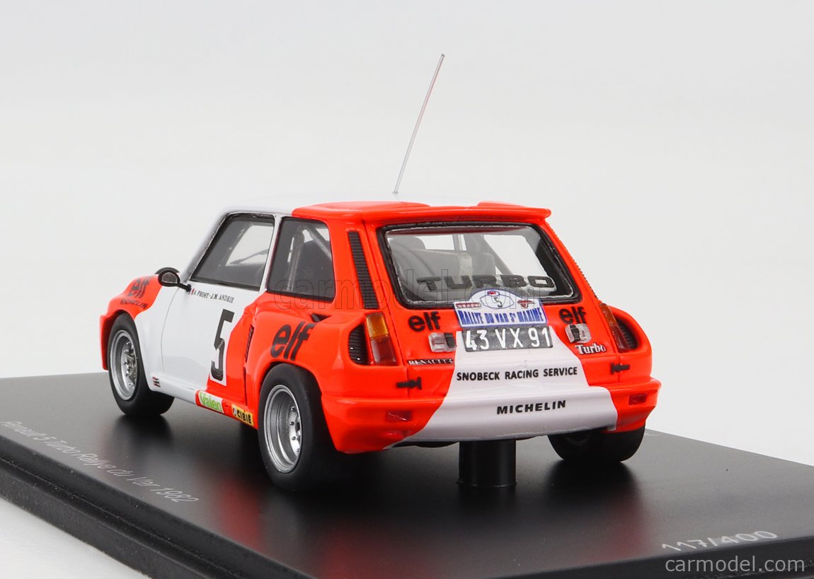 SPARK-MODEL SF197 Scale 1/43 | RENAULT R5 TURBO N 5 RALLY DU VAR 1982 ...