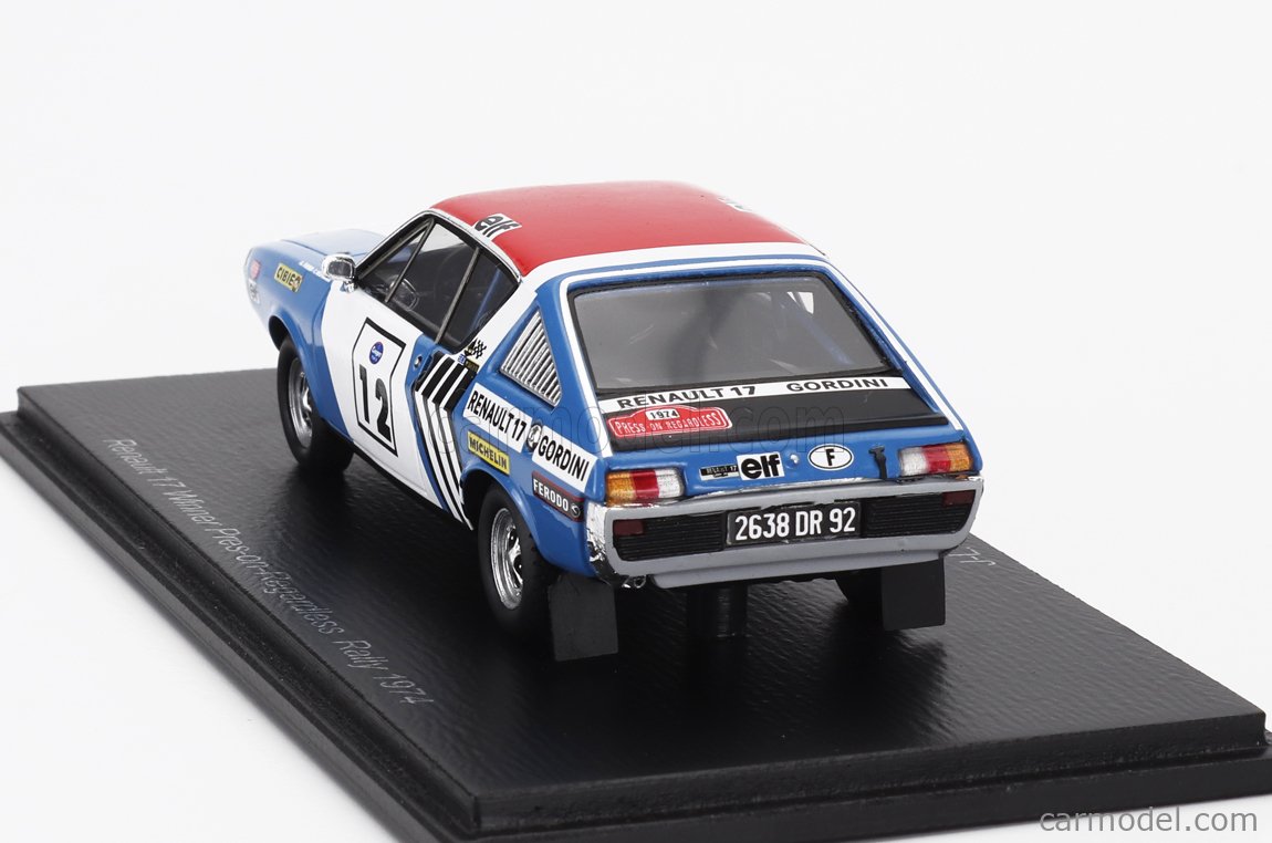 ミニカー　1/43 Renault 17 #12 Winner Rallye Press on Regardless 1974 J-L. Therier - C. Delferrier [S6444] MODELCARSWHOLESALE.COM