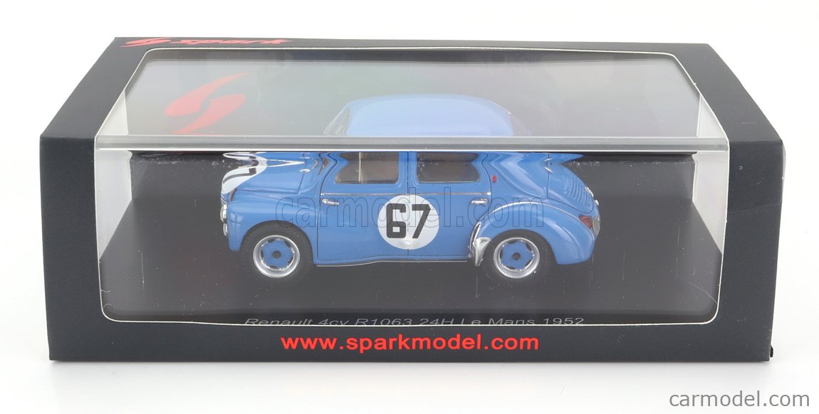 SPARK-MODEL S5224 Scale 1/43 RENAULT 4CV 1063 TEAM RNU RENAULT N 54 24h LE MANS